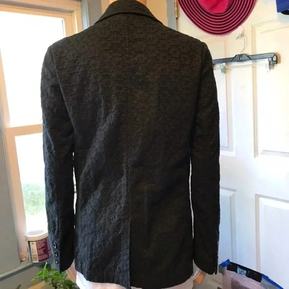 See By Chloe Cotton Black Lace 2 Buttons Jacket/Blazer Size S/M Pockets - Picture 2 of 14